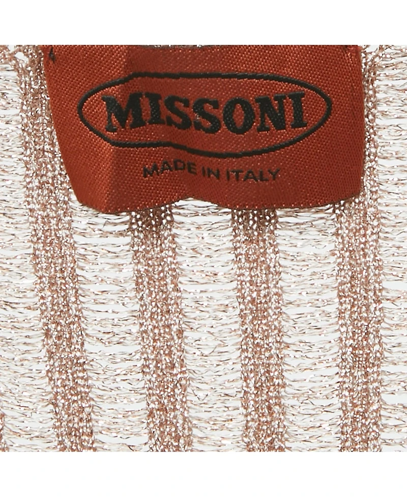 Pre-Owned Missoni Women's Metallic Lurex Knit V-Neck Top