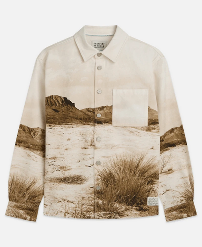 Scotch & Soda Men's Scenery Long-Sleeve Overshirt