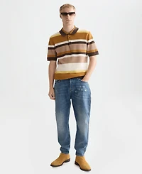 Scotch & Soda Men's Striped Knitted Polo Shirt