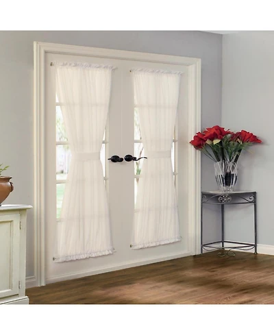 Thermavoile Rhapsody Lined Light Filtering Window Treatment for Doors Rod Pocket Curtain Door Panel