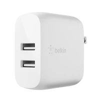 Belkin BoostCharge Dual Usb-a Wall Charger 24W with Usb-a to Usb-c Cable