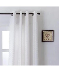 Rt Designers Collection Rt Designers Gianna Geometric Jacquard Single Grommet Curtain Panel Pair - 54x84