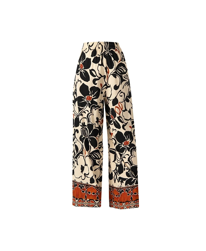 Ivonne Women's Floral Wide Leg Trousers