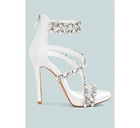 Korna Diamante Embellished Stiletto Heel Sandals