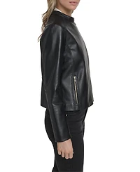 Cole Haan Women's Stand Collar Racer Jacket