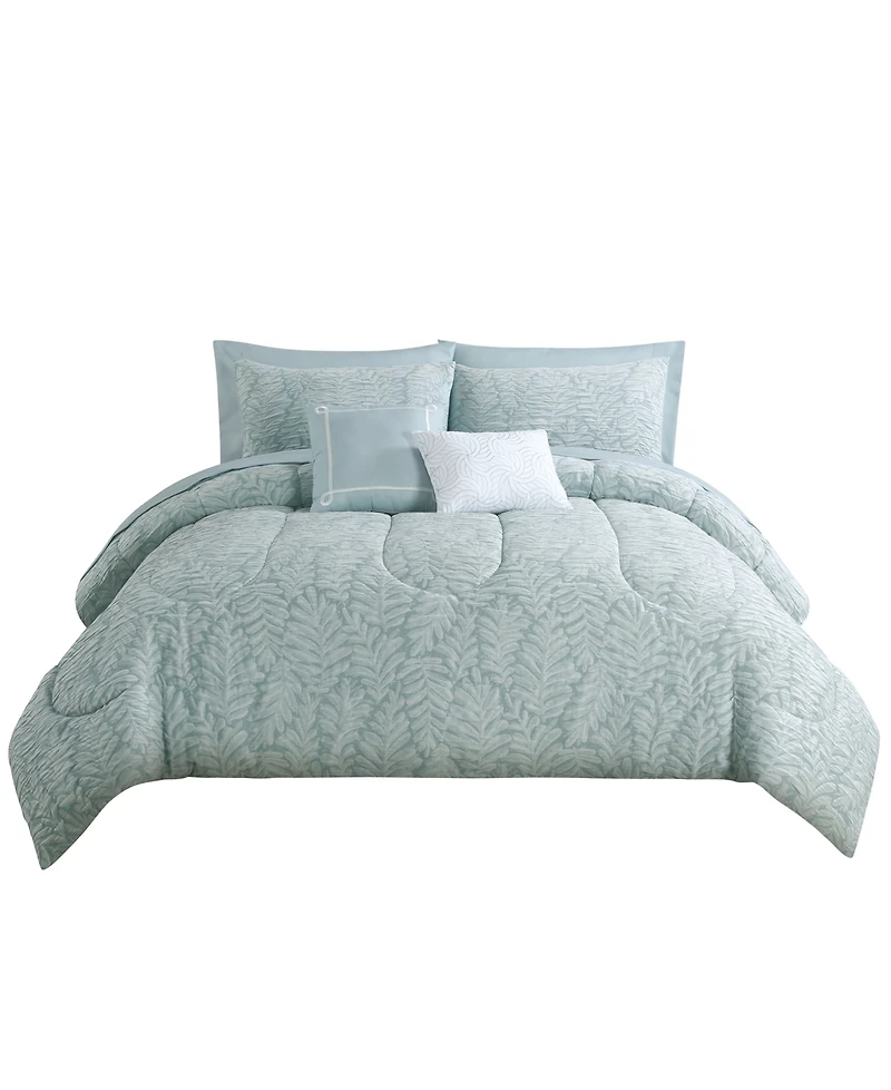 Enchante Accessories 9-Pc. Reversible Jacquard Microfiber Comforter Set, King, Created for Macy's
