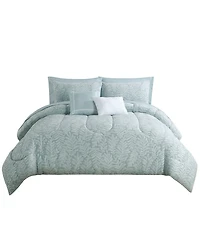 Enchante Accessories 9-Pc. Reversible Jacquard Microfiber Comforter Set, King, Created for Macy's
