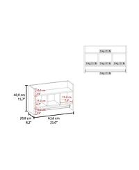Franklin Bath Shelf with Towel Bar, Open Shelves, and Storage Space for Bathroom Items