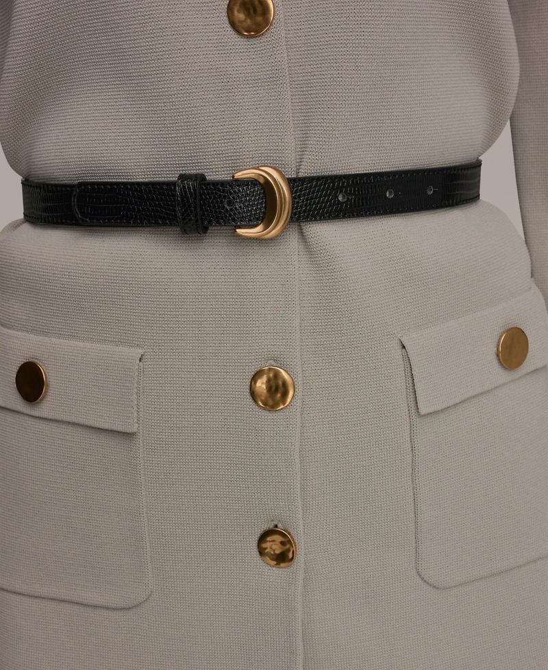 Donna Karan New York Women's 5-Button Belted Blazer