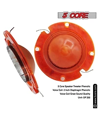 5Core 2" Replacement Phenolic Tweeter Diaphragm 2Pcs oice Coil High Pitch Horn