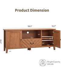 gaomon Tv Stands for Living Room, White Entertainment Center with Led Lights, Television 65