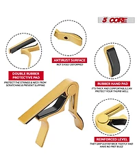 5 Core Guitar Capo 8Pcs Quick Change Acoustic Electric String Clip for Banjo Mandolin Or Ukulele