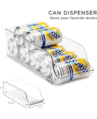 Sorbus 8-Piece Clear Open Bin Containers Set - Organize Fridge & Pantry Essentials