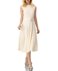 Ivonne Women's Sleeveless Midi Dress with Belt