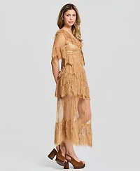 And Now This Women's Lace Tiered Maxi Skirt, Macy's Exclusive