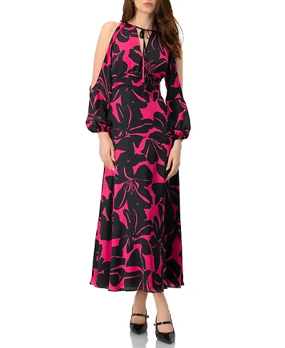 Ivonne Women's Off-Shoulder Long Sleeve Maxi Dress
