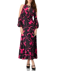 Ivonne Women's Off-Shoulder Long Sleeve Maxi Dress