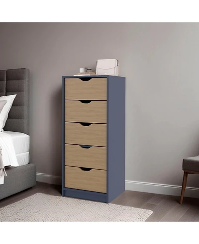 Fm Furniture Olijato 5-Drawer Dresser for Nurseries and Bedrooms – Modern Space-Saving Storage
