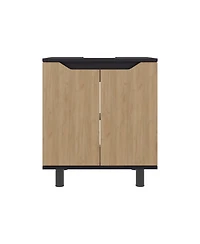 Fm Furniture Jerome Under Sink Storage Cabinet with Double Doors and Adjustable Shelves