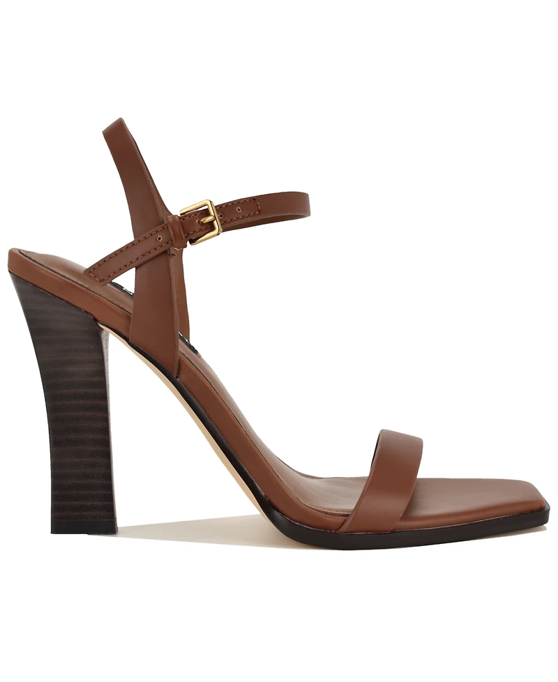 Nine West Women's Joany Square Toe Block Heel Dress Sandals