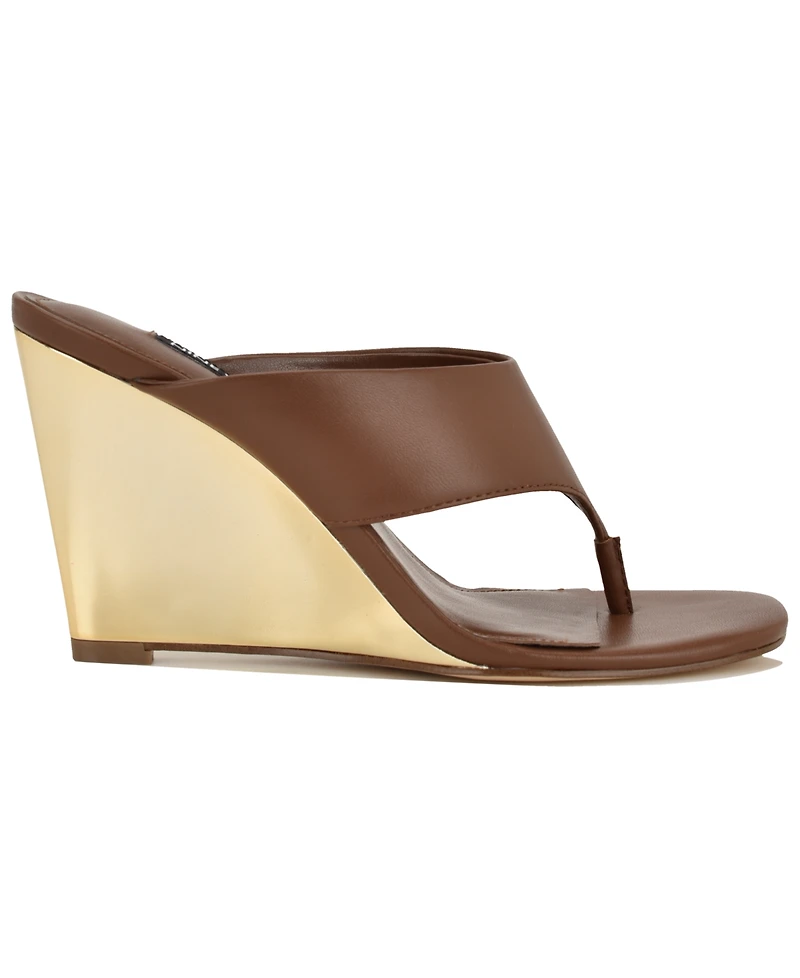 Nine West Women's Presa Slip-On Wedge Sandals