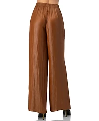 Ivonne Women's Satin Wide-Leg Trousers