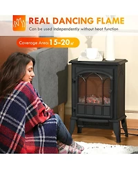 Homcom Electric Fireplace Stove, Freestanding Fireplace Heater