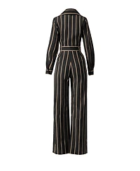 Ivonne Women's Striped Jumpsuit with Side Pockets