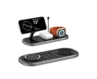 Risokeys Foldable Wireless Charger with Charging Port - Magnetic 3-in-1 Charging Station