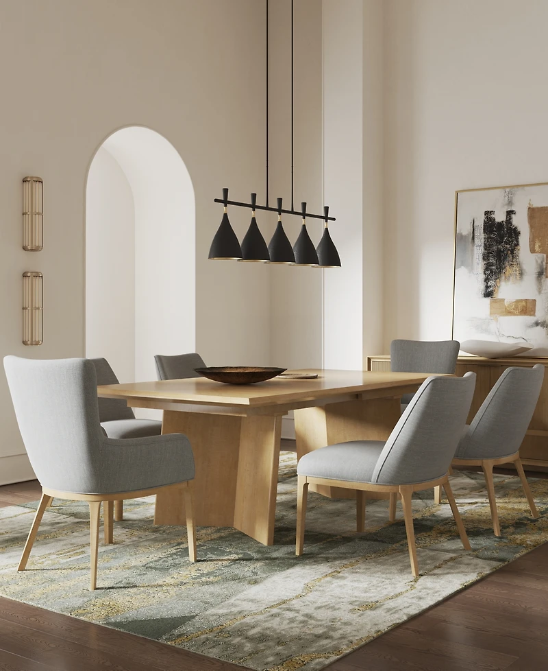 Loft -Pc. Wood Rectangle Dining Set (Table, Side Chairs