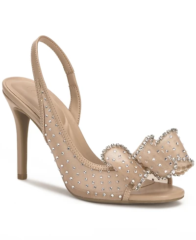 I.n.c. International Concepts Women's Hallee Round Toe Embellished Mesh Sandals, Macy's Exclusive