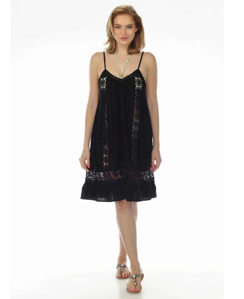 Raviya Women's Eyelet Lace Dress Cover-Up