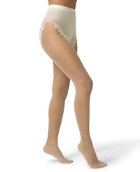 Hue Women's French Lace Control Top Pantyhose U5970N