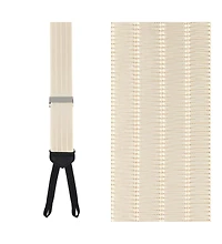 Trafalgar Big and Tall Jefferson Brushed Pinstripe Elastic Formal End Suspenders