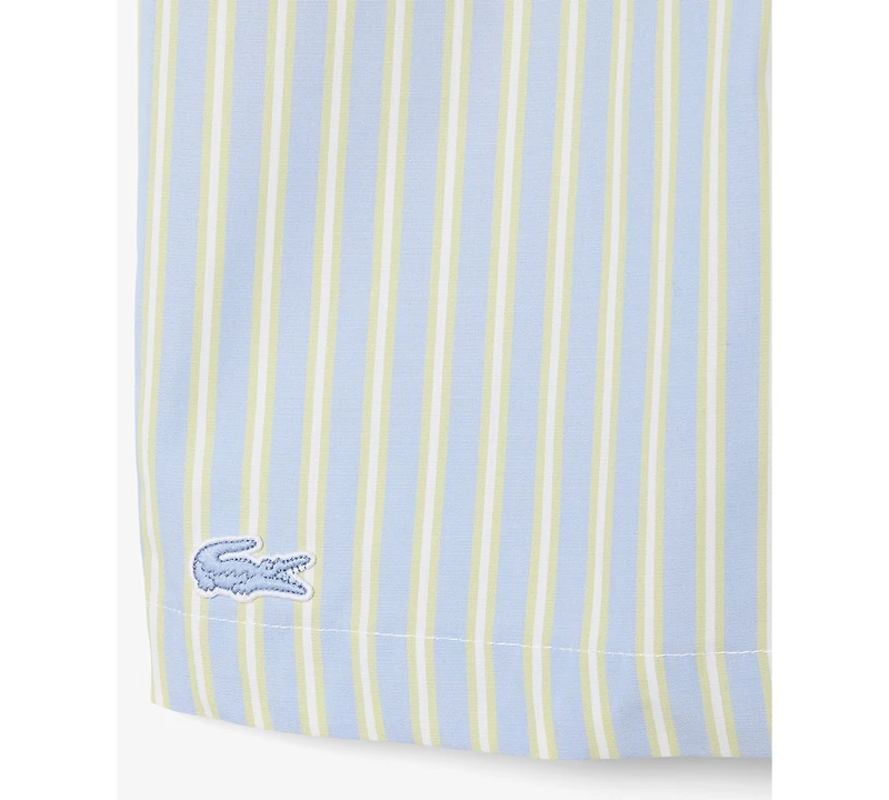 Lacoste Men's Loungewear Striped Straight-Fit Shorts