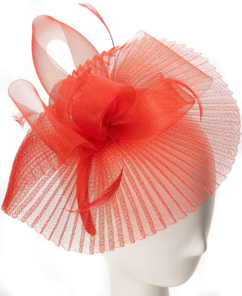 August Hats Feather Flower Net Fascinator Hat