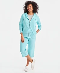 Style & Co Women's Zip-Front Hooded Sweatshirt, Created for Macy's