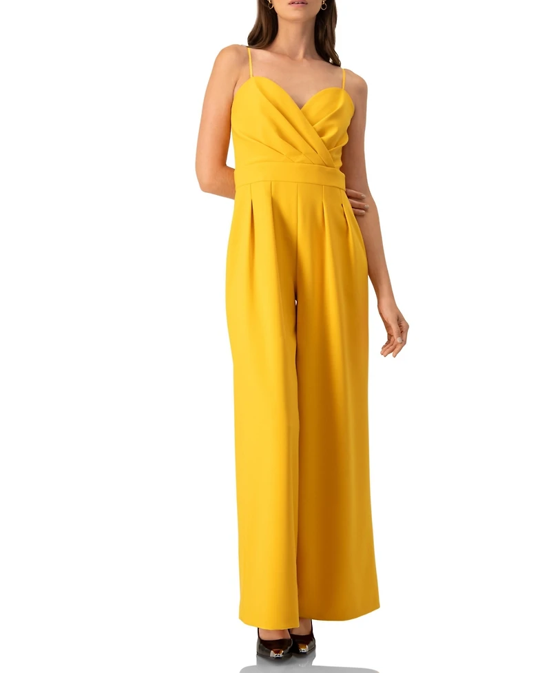 Ivonne Women's Wide-Leg Yellow Jumpsuit