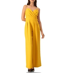 Ivonne Women's Wide-Leg Yellow Jumpsuit