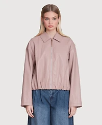 Avec Les Filles Women's Draped Zip Jacket