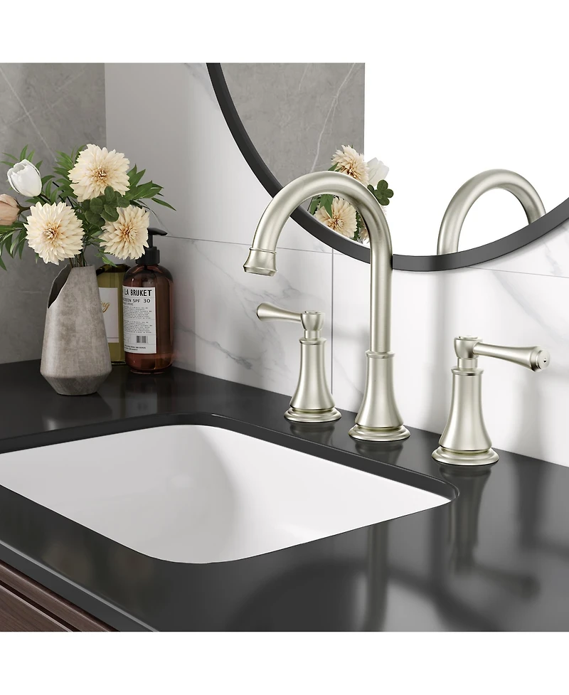 Sugift Bathroom Faucet, 8 Inch Widespread Bathroom Sink Faucet for Vanity