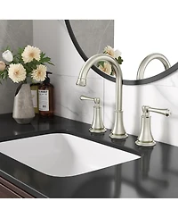 Sugift Bathroom Faucet, 8 Inch Widespread Bathroom Sink Faucet for Vanity