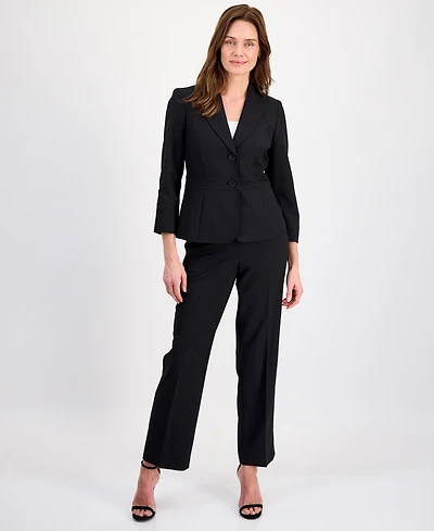Le Suit Women's Two-Button Waist-Inset Pantsuit