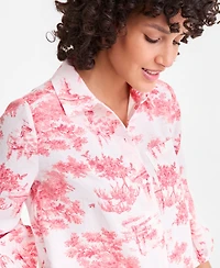 Charter Club Women's 100% Linen Flounce Shirtdress, Created for Macy's