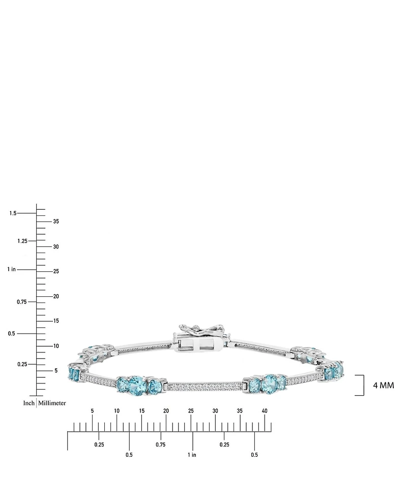 Macy's Cubic Zirconia (4.9 ct. t.w.) Rhodium Over Sterling Silver Tennis Bracelet