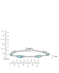 Macy's Cubic Zirconia (4.9 ct. t.w.) Rhodium Over Sterling Silver Tennis Bracelet