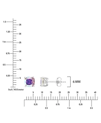 Macy's Aurora Borealis Cubic Zirconia Solitaire Stud Earrings