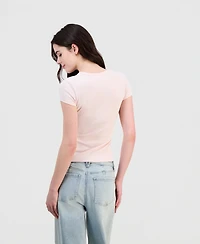 Just Polly Juniors' Patchwork Flag Short-Sleeve T-Shirt