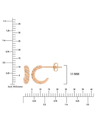 Macy's Cubic Zirconia (0.27 ct. t.w.) Spiral Huggie Earrings