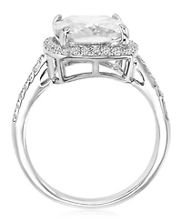 Macy's Aurora Borealis (9 ct. t.w.) & Cubic Zirconia (9.004 ct. t.w.) Halo Engagement Ring